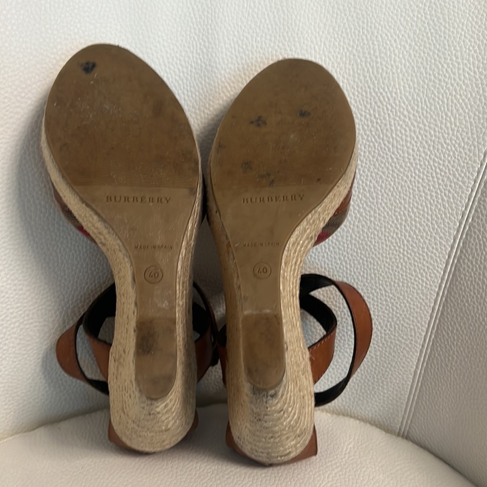 Burberry canvas wedges espadrilles - Picture 6 of 9